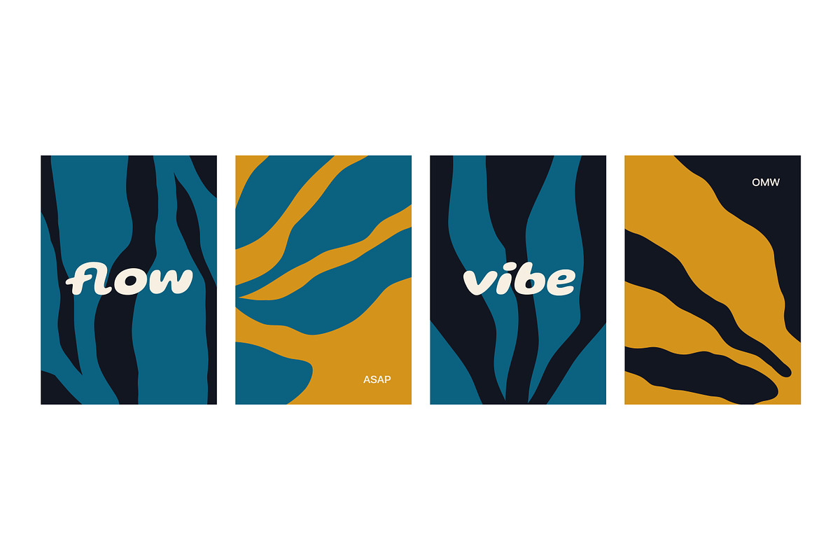Organic abstract posters designs set, a Decorative Illustration by Good Studio (Photo 2 of 8)