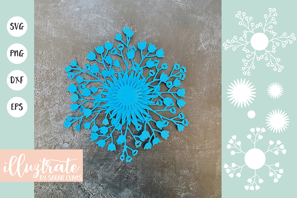 Paper Cutting Flowers SVG Bundle, an Illustration by illuztrate (Photo 5 of 11)
