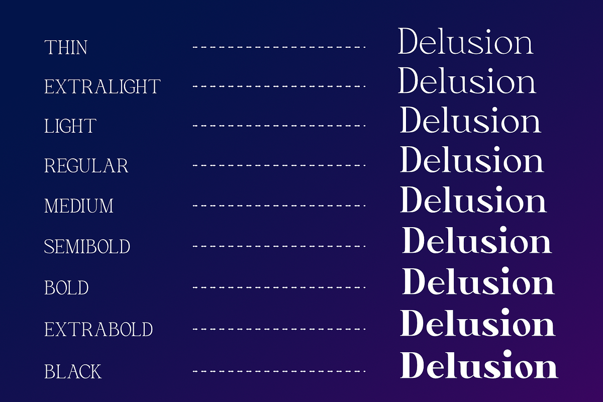 Delusion – Elegant Serif Font, a Serif Font by Basnistudio (Photo 7 of 10)