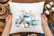 Watercolor Coastal Cafe Clipart, a Seasonal Illustration by designcity5 (Thumbnail 4 of 5)