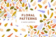 Modern floral seamless patterns set, a Pattern Graphic by Good Studio (Thumbnail 1 of 10)