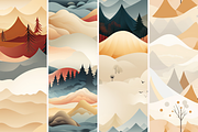 Mountain Motifs Seamless Patterns, a Pattern Graphic by PrintHaven Designs (Thumbnail 5 of 12)