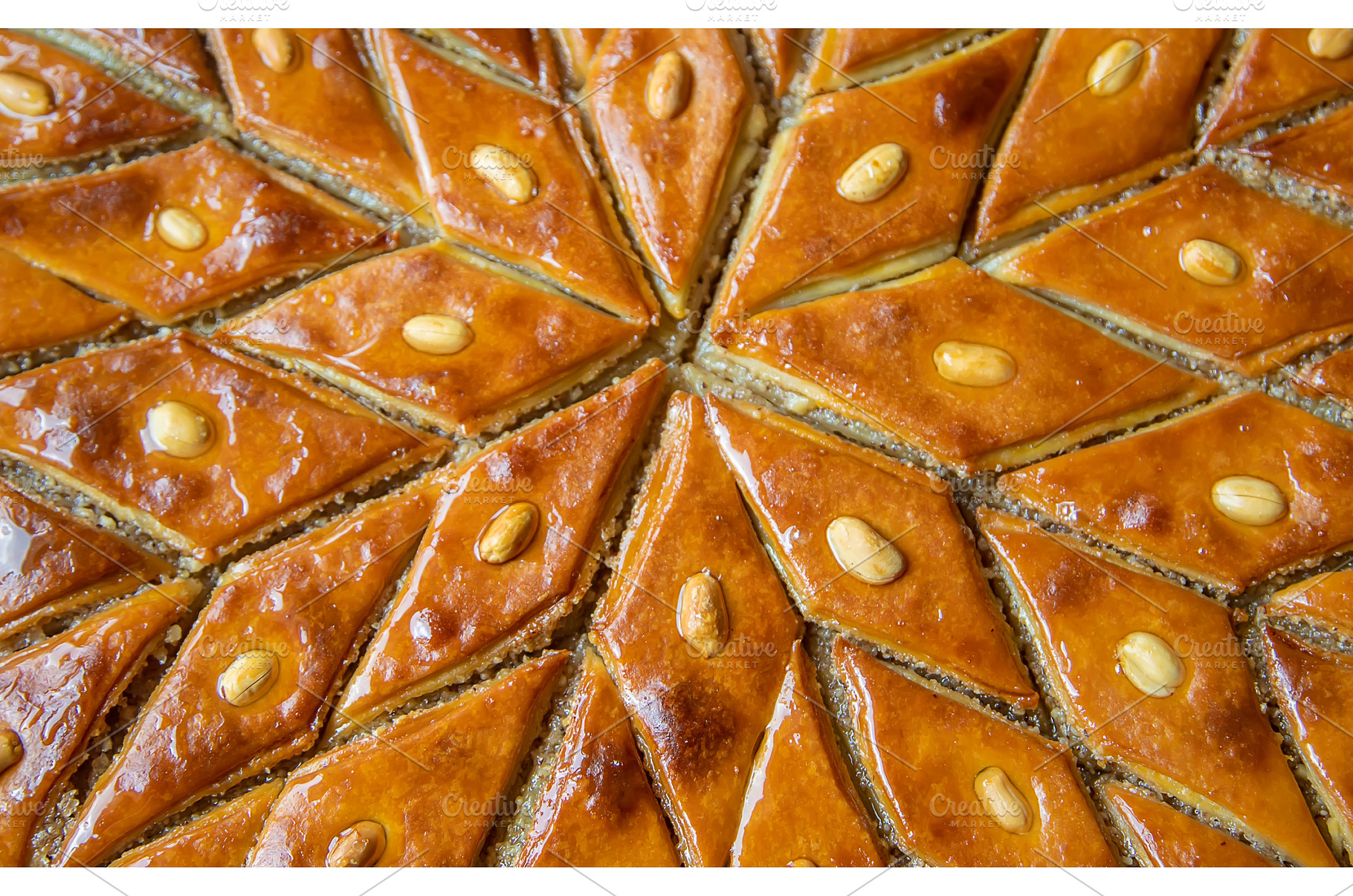 Oriental sweet baklava with nuts, a Food & Drink Photo by yanadjana