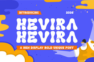 Hevira || Modern Playful Handwritten, a Handwritten Font by Idea Studio