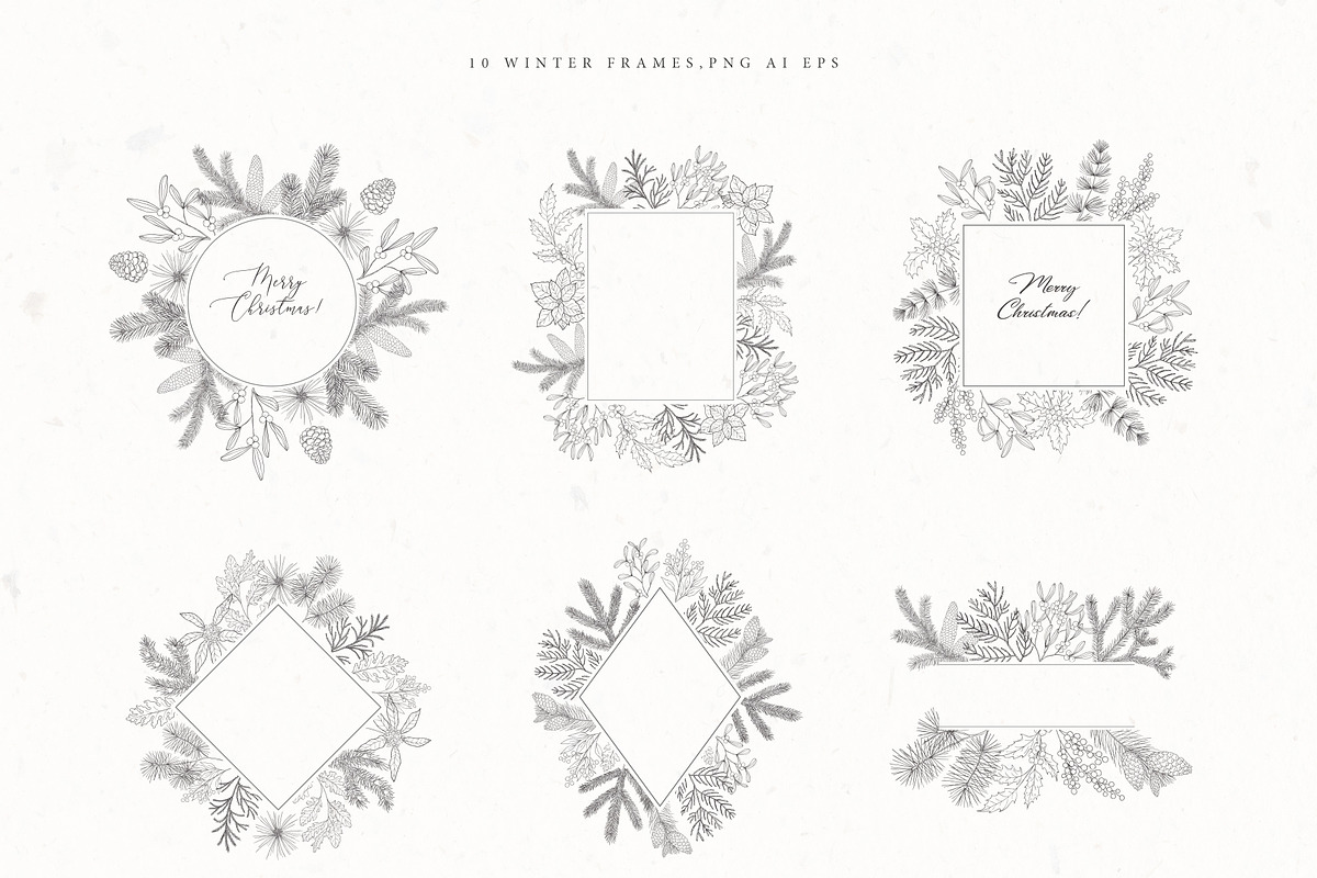 Christmas Time. Winter Bouquets., a Seasonal Illustration by Designwork (Photo 2 of 19)