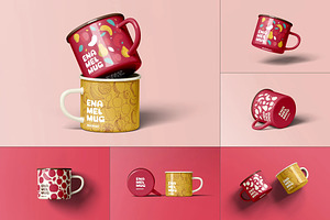 Enamel Mug Mock-up, a Cups & Container Mockup by zippypixelstudio