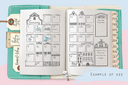 Undated monthly calendar template, a Stationery Template by Kate Snitser (Thumbnail 2 of 4)