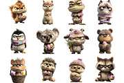 Whimsical Easter Grumpy Animal, an Illustration by Designking (Thumbnail 2 of 5)