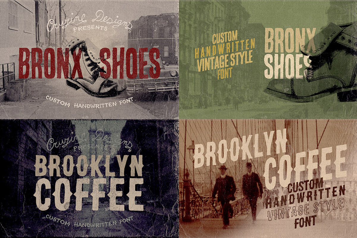 6 Hand Drawn Fonts - Bundle preview 2