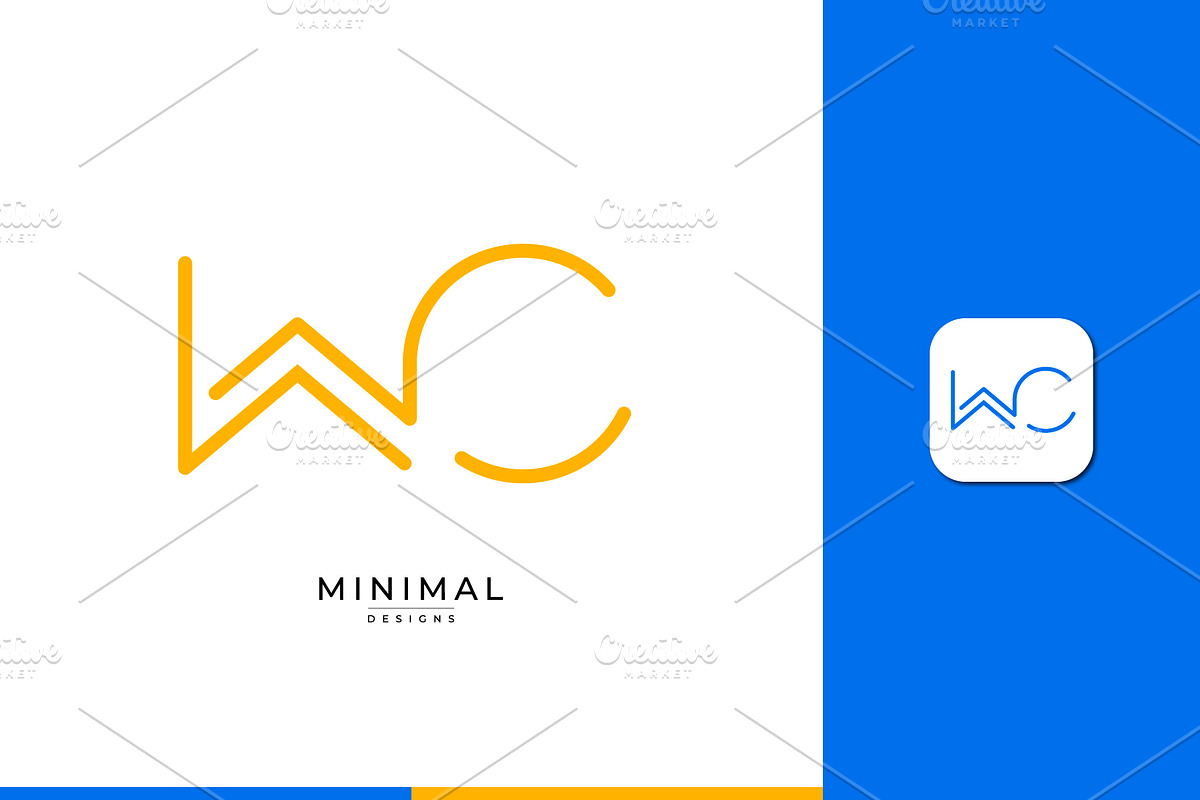 Monogram icon logo WC, a Branding & Logo Template by idesign_4u