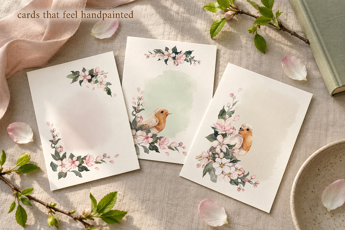 Apple Blossom Watercolor Clipart Set, a Seasonal Illustration by Where summer is (Photo 13 of 14)