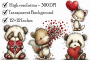 Watercolor Valentine Animals Clipart, an Illustration by Libby Wishes (Thumbnail 7 of 7)
