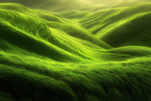 Discovering lush rice terraces on rolling hills during early morning light, a Nature Photo by AlyaAnd
