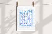 If Crabby Please Return to the Beach, a Seasonal Illustration by Libby Wishes (Thumbnail 4 of 5)