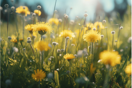 Wildflowers and yellow dandelions, a Nature Photo by Ylivdesign