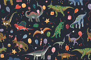 Dinosaur Birthday Party, a Pattern Graphic by GooseFrol (Thumbnail 8 of 12)
