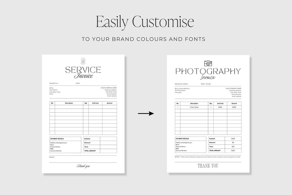 Editable Invoice Canva Template preview 6