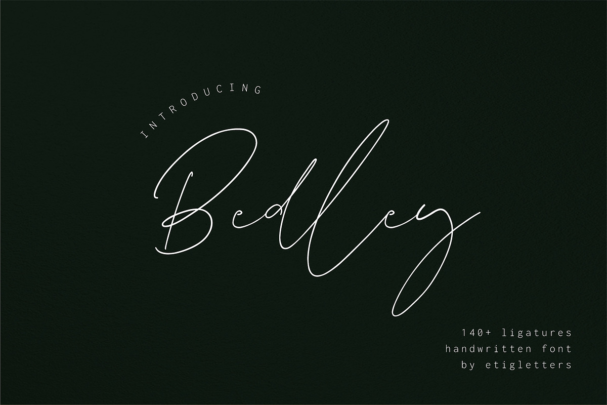 Bedley // Handwritten Font, a Script Font by etigletters (Photo 1 of 12)