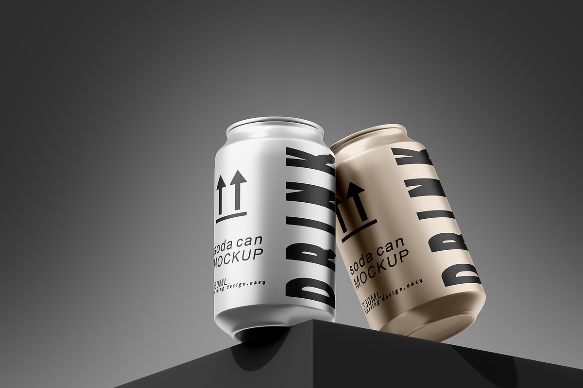 Soda Can Mockup Set 330ml, a Packaging Mockup by pixelmock (Photo 2 of 11)