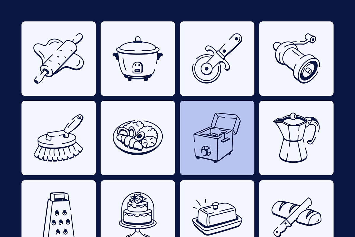 Kitchen Doodle Icon, an Outline Icon by Vectors Market (Photo 8 of 9)