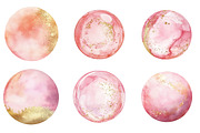 Pink Gold Round Shapes Clipart, an Illustration by SinaCreation (Thumbnail 4 of 5)