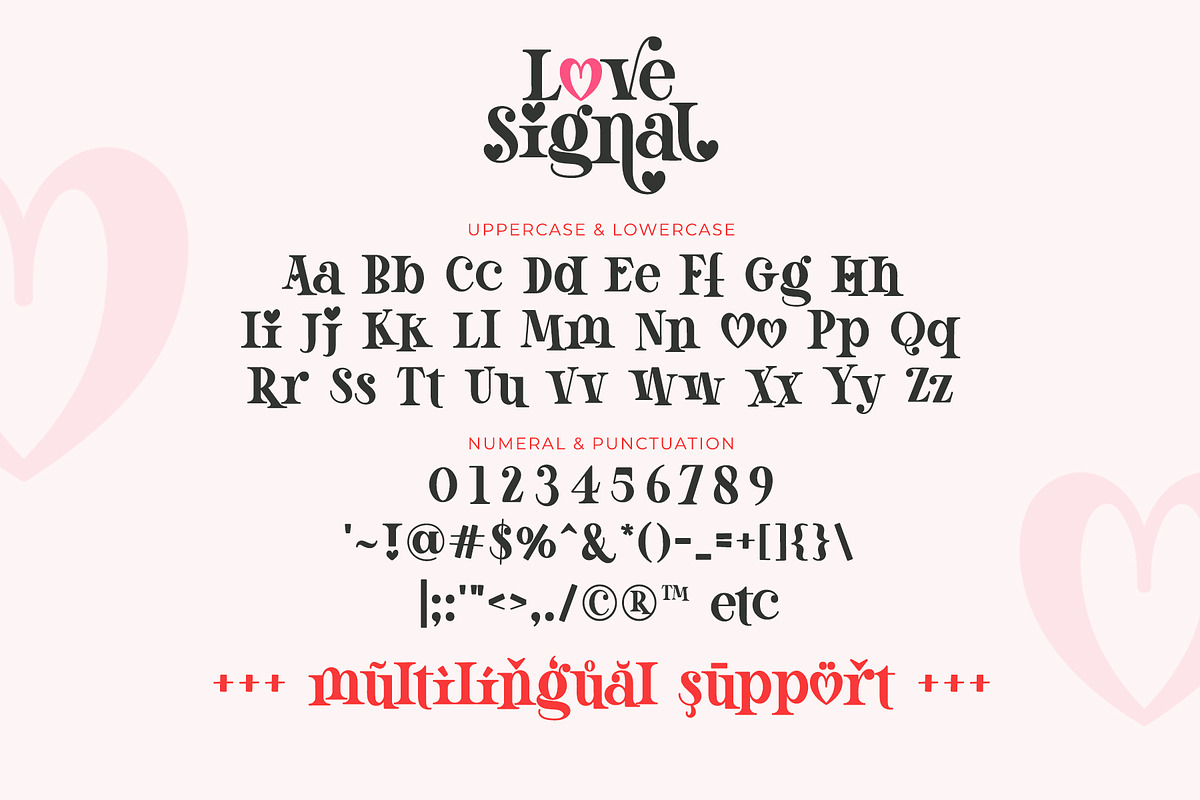 Love Signal - Serif Font with Heart, a Serif Font by Airotype (Photo 11 of 13)