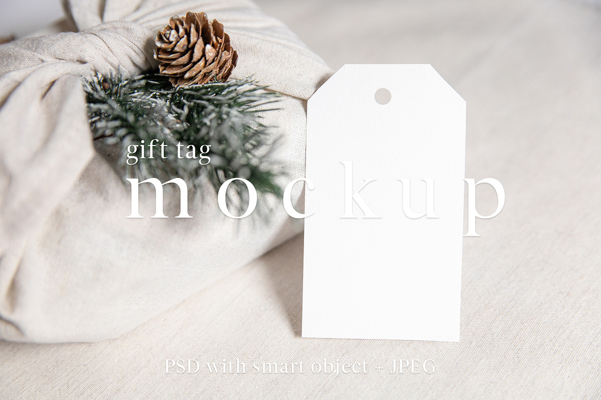 Christmas Gift Tag Mockup, a Product Mockup by ILoveMockupDesign (Photo 1 of 10)