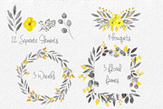 Yellow & Grey Flowers hand painted, a Decorative Illustration by MaraquelaStudio (Thumbnail 2 of 8)