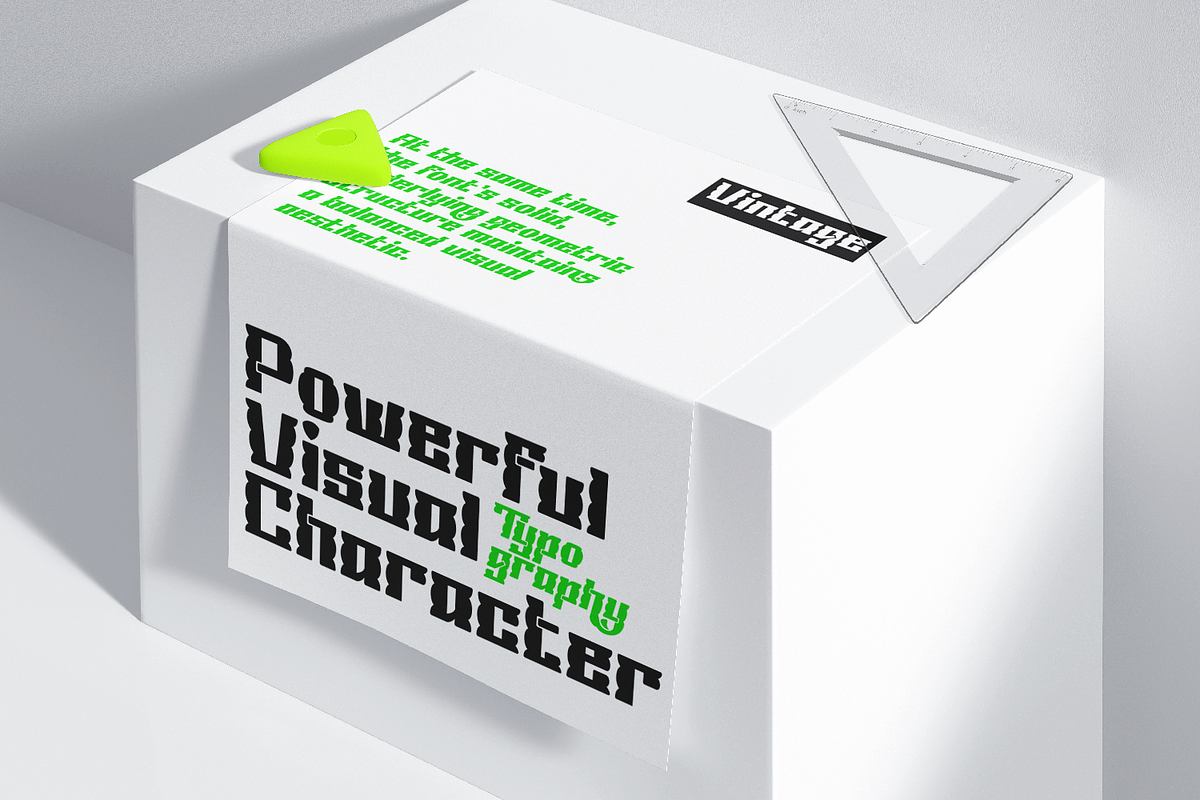 Pockielle - Bold Display Font, a Symbol Font by madeDeduk (Photo 2 of 10)
