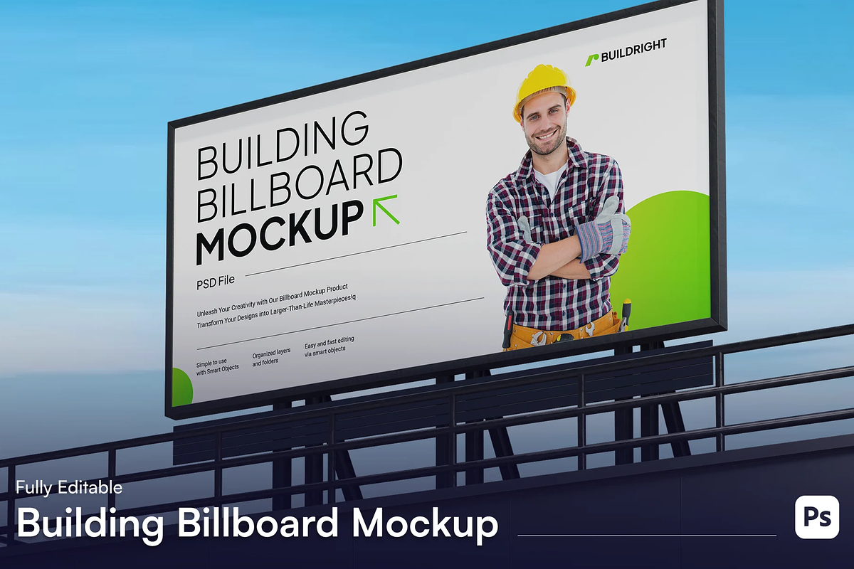 Billboard Mockup - Building Front, a Mockup by graphicsauce (Photo 1 of 4)