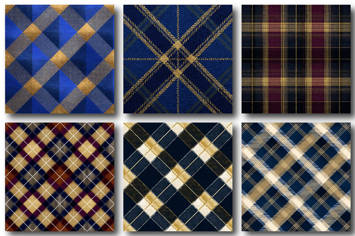Royal Golden Plaid Patterns, an Illustration by DreamPrint404 (Photo 4 of 4)
