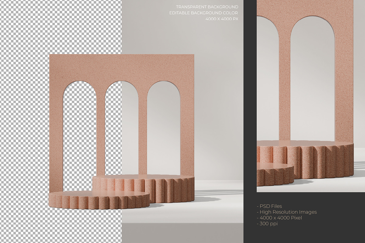 5 Podium with Transparent Background, a Background Graphic by faustudio (Photo 4 of 7)
