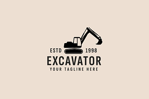 Excavator logo illustration, a Branding & Logo Template by Dyn Studio