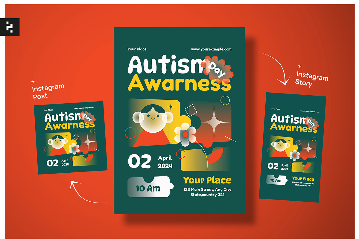 World Autism Day Flyer, a Flyer Template by Neermana (Photo 1 of 4)