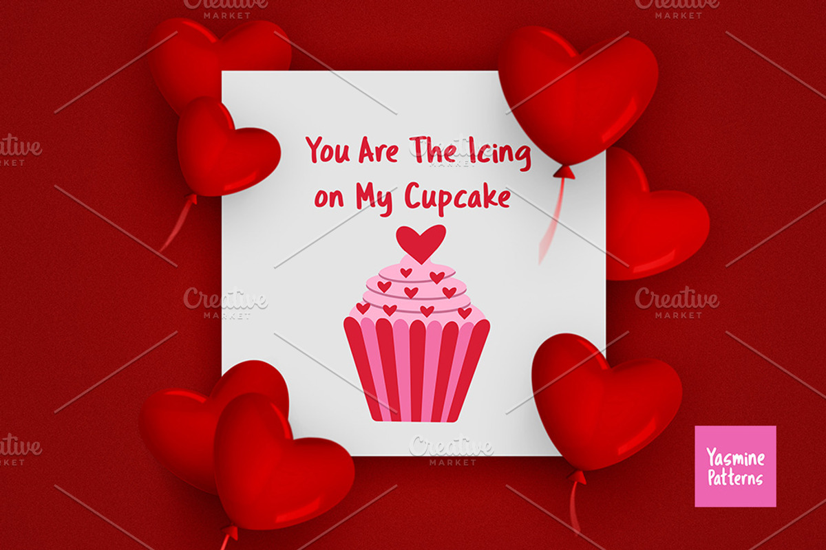 Sweet Valentine  Collection Set, a Pattern Graphic by Yasmine Patterns (Photo 5 of 8)
