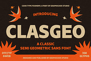 Clasgeo, a Sans Serif Font by graphicook (Thumbnail 1 of 10)