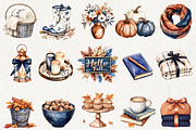 Copper & Cashmere Fall Clipart, an Illustration by NadiaTheronArt (Thumbnail 2 of 5)