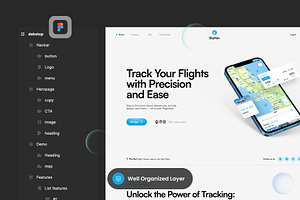 SkyNav - Mobile App Landing Page