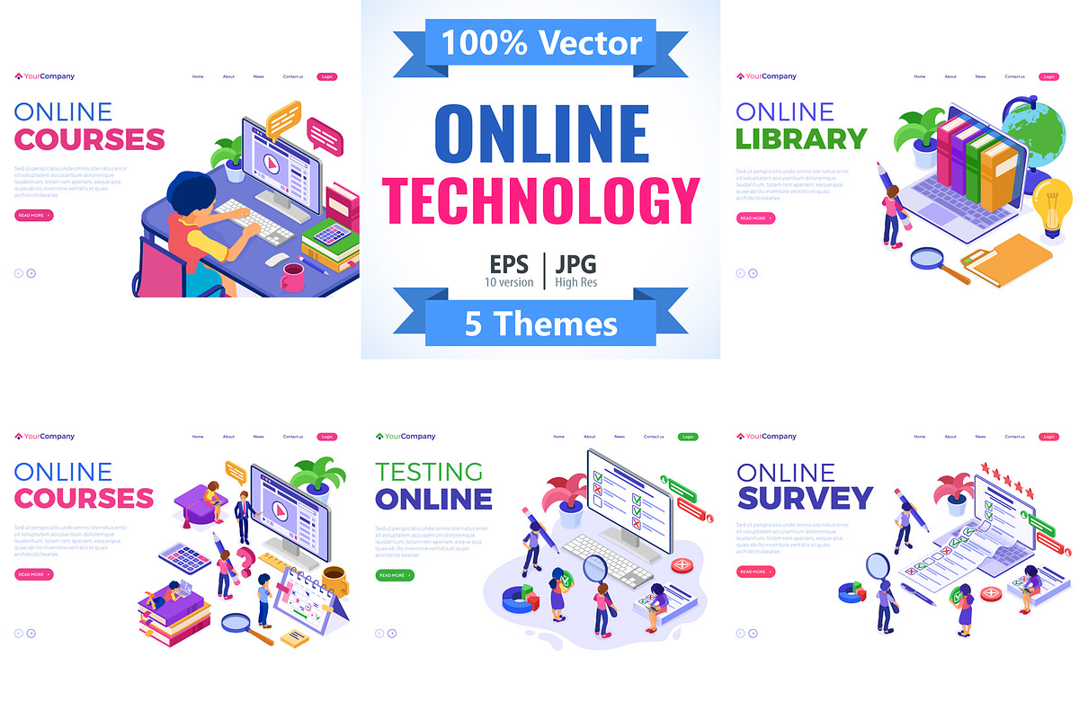 Online Distance Education and Survey, an Education Illustration by TAlex (Photo 1 of 2)