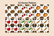 Thanksgiving Day Patterns Clipart, a Seasonal Illustration by Elatedowl (Thumbnail 4 of 16)