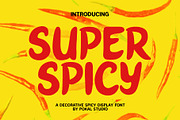 Superspicy Decorative Display Font, a Handwritten Font by Pokal Studio (Thumbnail 1 of 6)