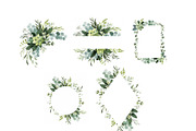 Eucalyptus foliage clipart, a Decorative Illustration by AnnelyBlooms (Thumbnail 2 of 6)