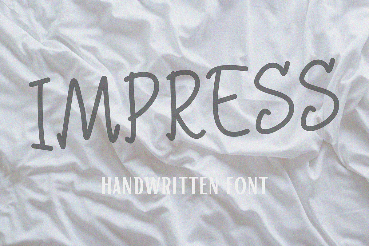 Impress Handwriting Font, a Handwritten Font by Ruddean2109 (Photo 1 of 10)