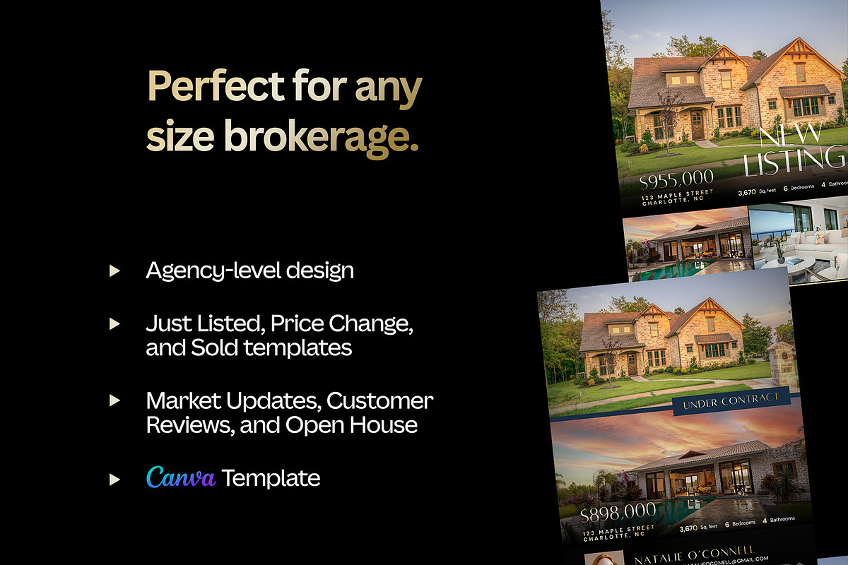 14 Luxury Realtor Canva Templates preview 4