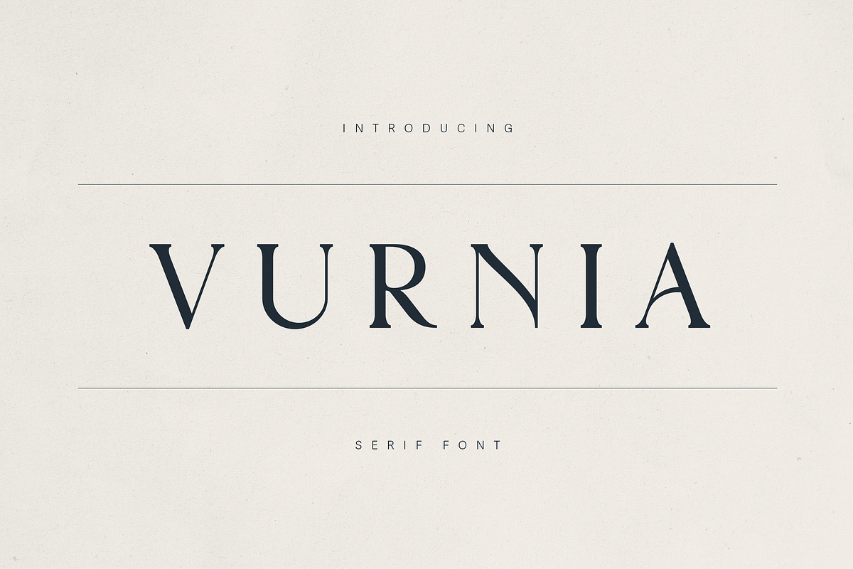 Vurnia – Elegant Serif Font, a Serif Font by Only Fonts (Photo 1 of 11)