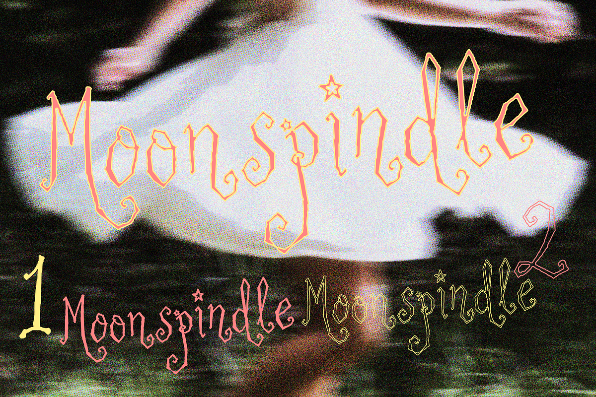 Moonspindle - Whimsy Font, a Handwritten Font by Lilithcollageart (Photo 9 of 14)