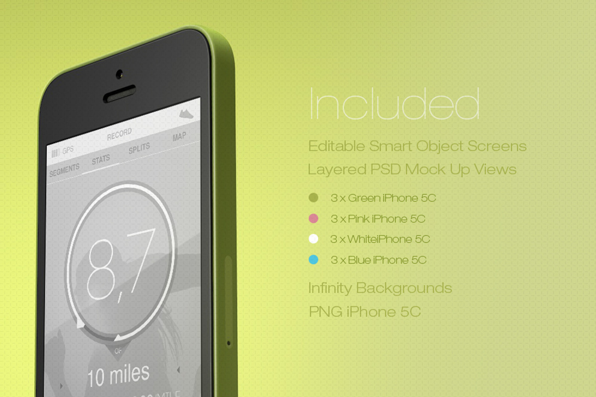 iPhone 5C Mock Ups, an iPhone Mockup by Aldo (Photo 1 of 5)