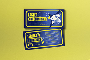 Blue Edgy Easter Sale Voucher