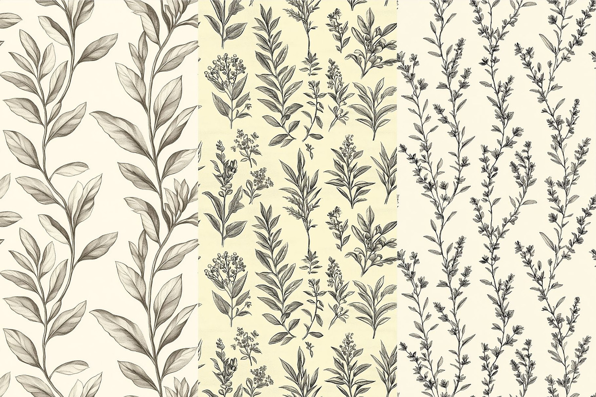 12 Still Leaves Seamless Patterns, a Pattern Graphic by Inknfolly (Photo 3 of 7)