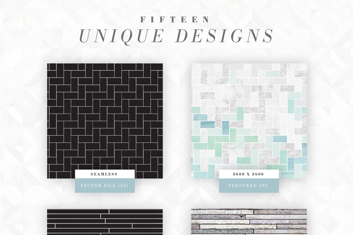 Textured Tile Patterns, a Pattern Graphic by Anugraha Design (Photo 3 of 7)